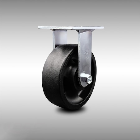 Service Caster 6 Inch Stainless Steel Glass Filled Nylon Wheel Rigid Caster with Ball Bearing SCC-SS30R620-GFNB